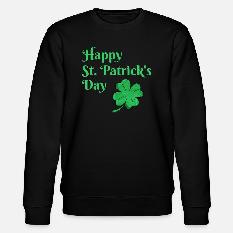 Bonne Saint-Patrick Irlande Vacances Trèfle - Sweat bio CHANGER Stanley/Stella Unisexe - noir