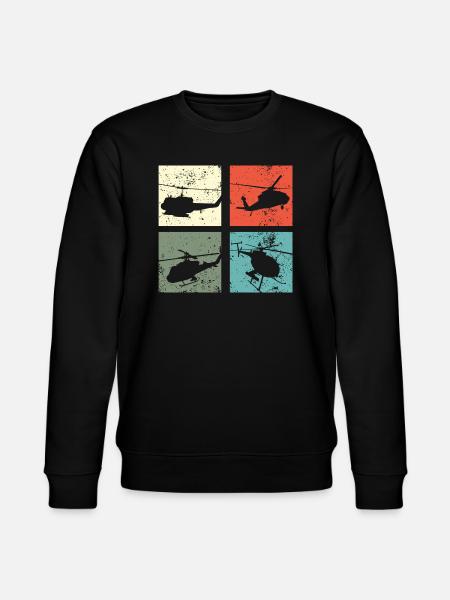Hélicoptère rétro - Sweat bio CHANGER Stanley/Stella Unisexe - noir