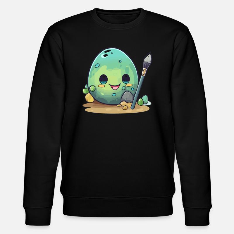 Œuf avec brosse - Sweat bio CHANGER Stanley/Stella Unisexe - noir