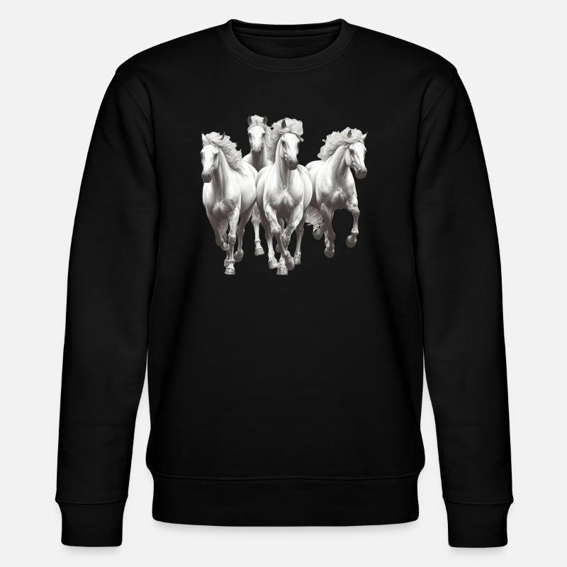 Chevaux - Sweat bio CHANGER Stanley/Stella Unisexe - noir