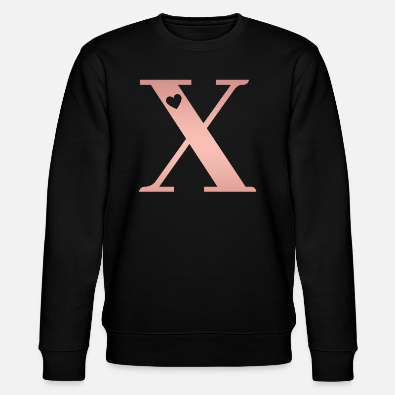 lettre X rose gold - Sweat bio CHANGER Stanley/Stella Unisexe - noir