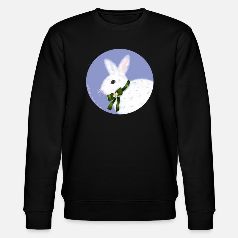 Weißer Hase - Stanley/Stella Unisex Bio-Sweatshirt CHANGER - Schwarz