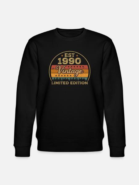 Legendary Since 1990 Birthday 1990 Vintage 1990 - Stanley/Stella CHANGER Unisex Organic Sweatshirt - black