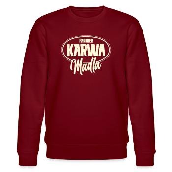 Färdder Kärwa Madla - Stanley/Stella Unisex Bio-Sweatshirt CHANGER  - Burgunderrot - Vorne - Nik (191cm) & Marisol (170cm)