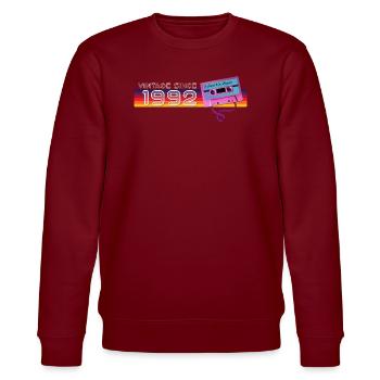 Rétro Vintage 1992 Nostalgique Anniversaire Hommes Femmes - Sweat bio CHANGER Stanley/Stella Unisexe - bordeaux - Devant - Nik (191cm) & Marisol (170cm)