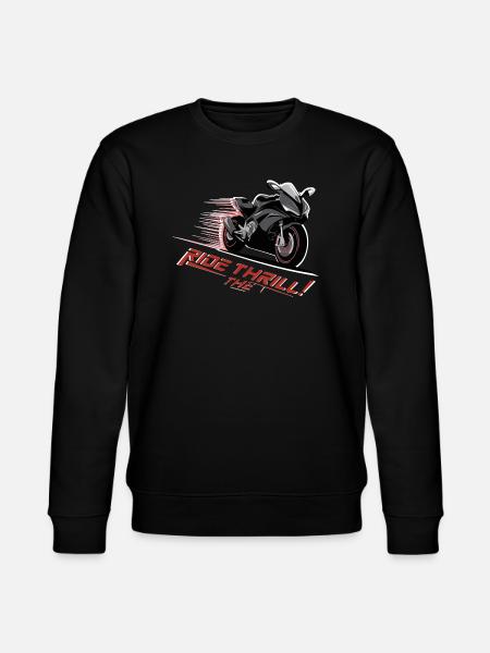 RIDE THE THRILL - Stanley/Stella CHANGER Unisex Organic Sweatshirt - black