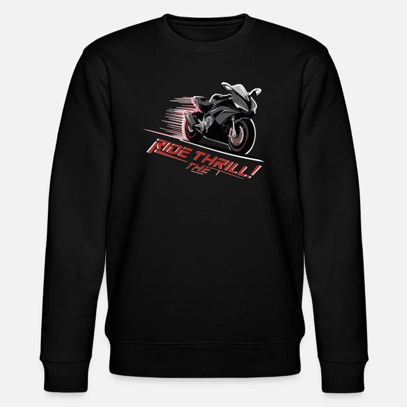 RIDE THE THRILL - Stanley/Stella CHANGER Unisex Organic Sweatshirt - black