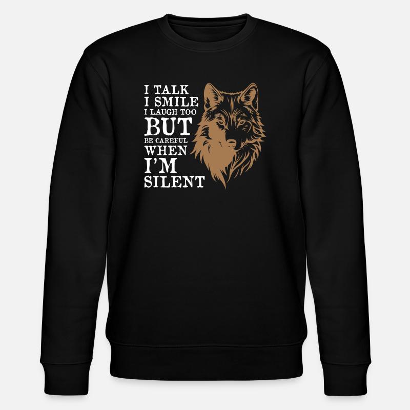 Cool Wolf - Stanley/Stella Unisex Bio-Sweatshirt CHANGER  - Schwarz