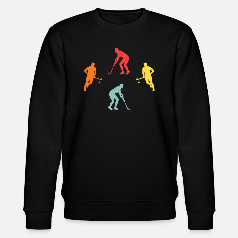 Feldhockeyspieler Evolution Feldhockey - Stanley/Stella Unisex Bio-Sweatshirt CHANGER  - Schwarz