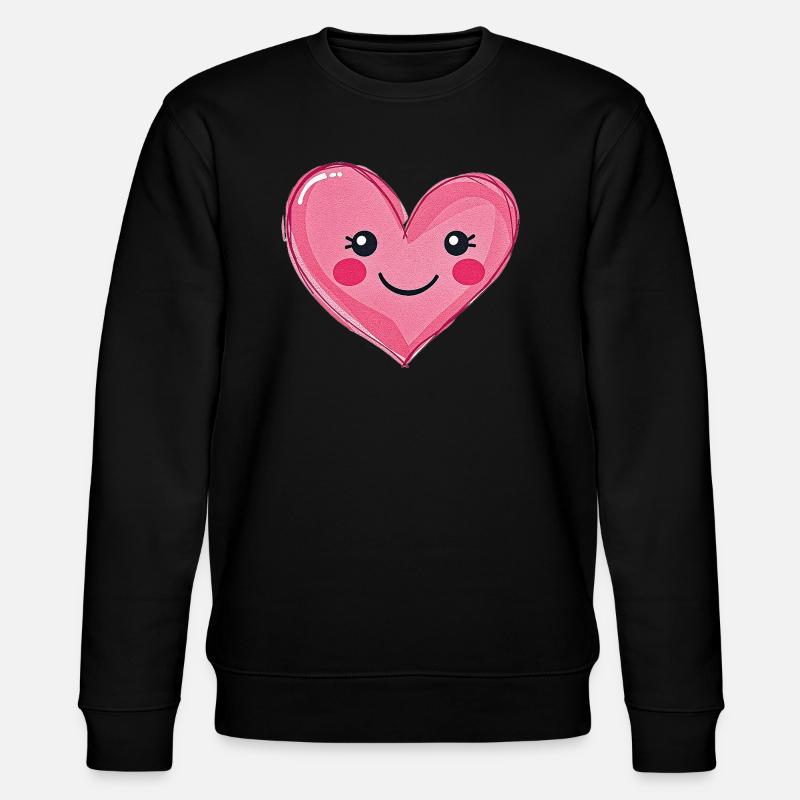 Herz - Stanley/Stella Unisex Bio-Sweatshirt CHANGER  - Schwarz