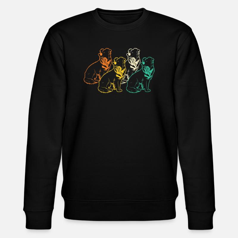 Border Collie - Stanley/Stella Unisex Bio-Sweatshirt CHANGER  - Schwarz