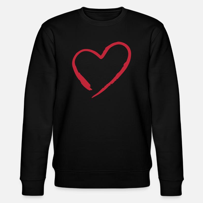 heart - Stanley/Stella Unisex Bio-Sweatshirt CHANGER  - Schwarz