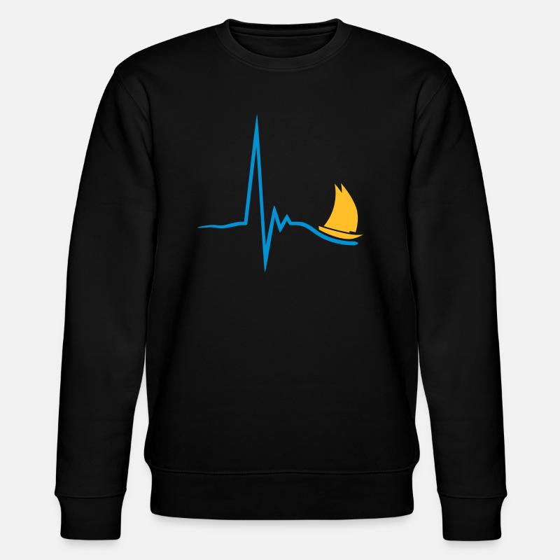 sailing_pulse_2c - Stanley/Stella Unisex Bio-Sweatshirt CHANGER  - Schwarz