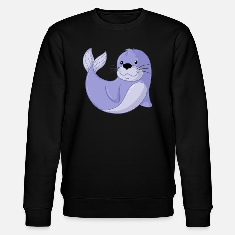 Comic Robbe - Stanley/Stella Unisex Bio-Sweatshirt CHANGER  - Schwarz