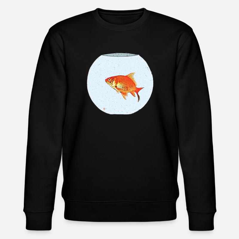 Poisson rouge / Goldfisch - Stanley/Stella Unisex Bio-Sweatshirt CHANGER  - Schwarz