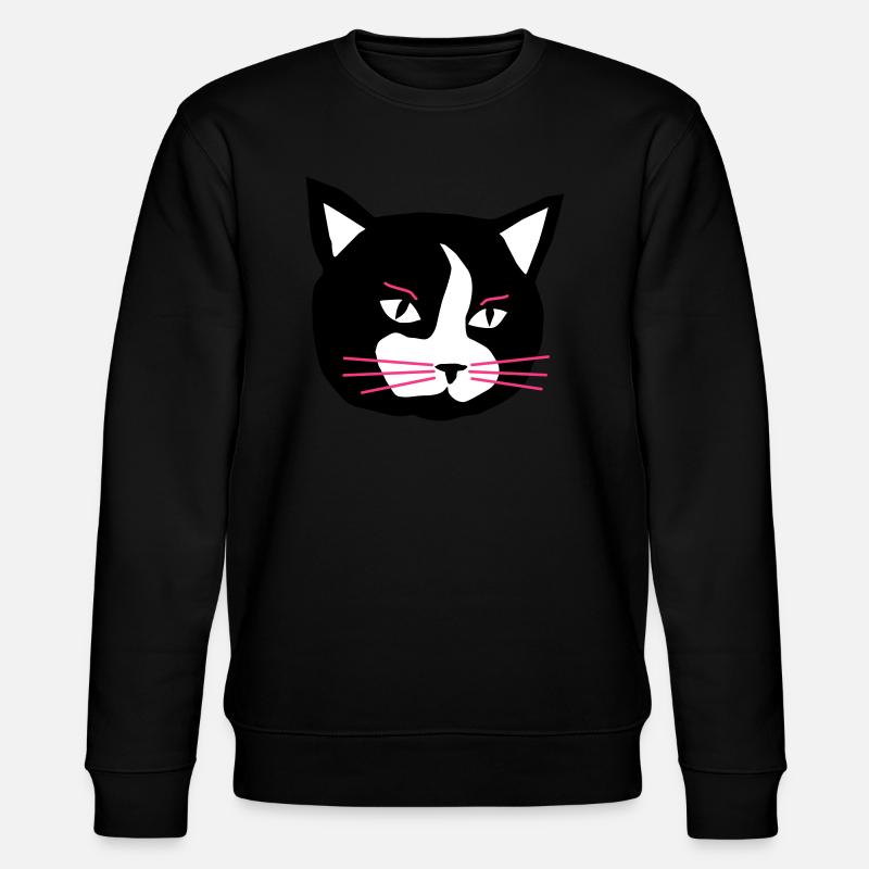 cat - Stanley/Stella CHANGER Unisex Organic Sweatshirt - black