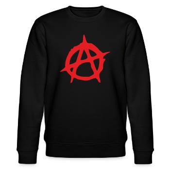Anarchie Red - Stanley/Stella Unisex Bio-Sweatshirt CHANGER  - Schwarz - Vorne - Nik (191cm) & Marisol (170cm)