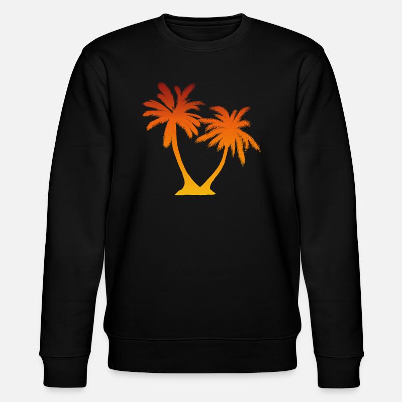 Coucher de soleil palmier - Sweat bio CHANGER Stanley/Stella Unisexe - noir
