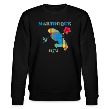 Martinique 972 - Stanley/Stella Unisex Bio-Sweatshirt CHANGER  - Schwarz - Vorne - Nik (191cm) & Marisol (170cm)