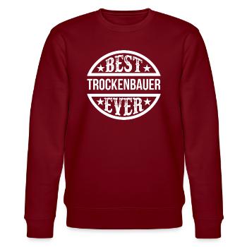 TROCKENBAUER - Stanley/Stella Unisex Bio-Sweatshirt CHANGER  - Burgunderrot - Vorne - Nik (191cm) & Marisol (170cm)