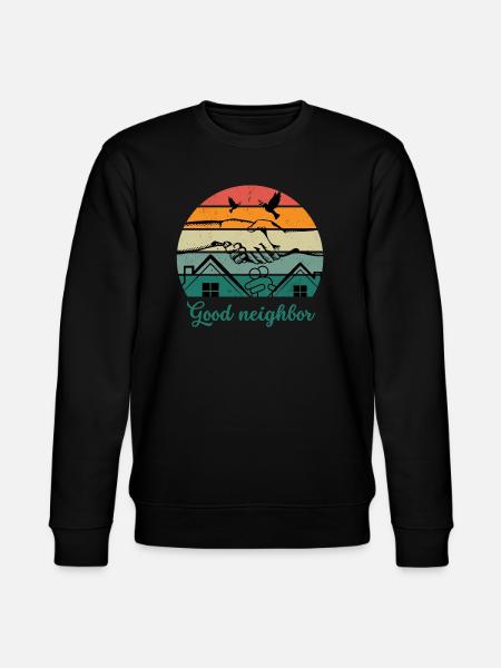 Good neighbor BW - Stanley/Stella CHANGER Unisex Organic Sweatshirt - black