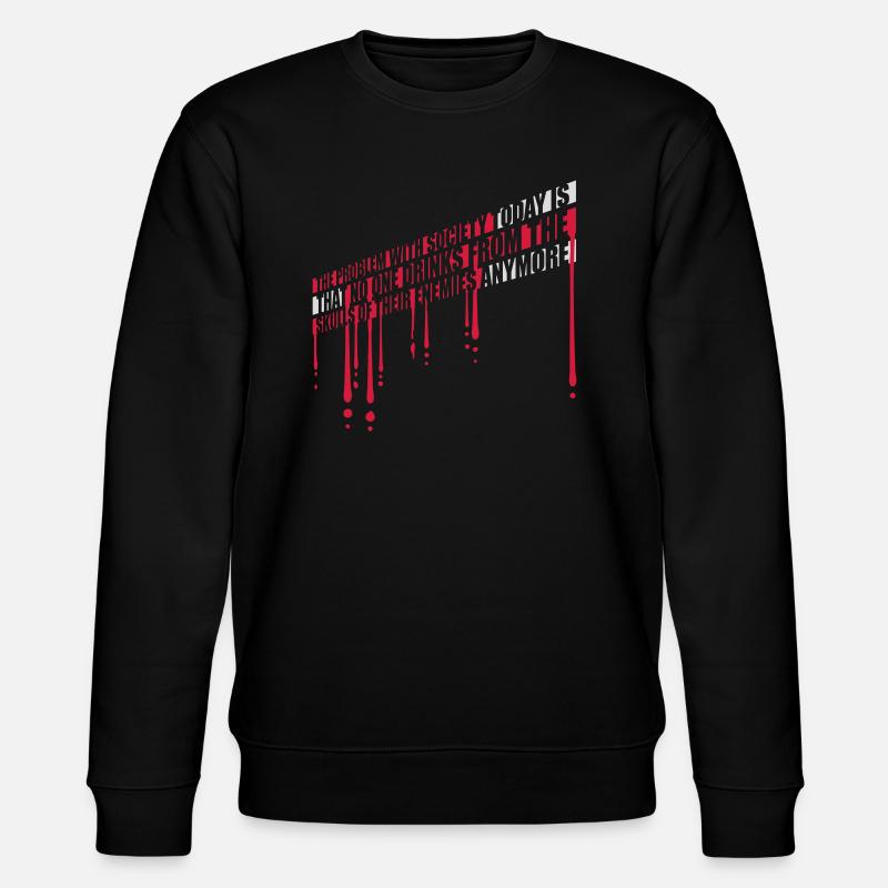 drinks from enemies skulls - Stanley/Stella Unisex Bio-Sweatshirt CHANGER  - Schwarz
