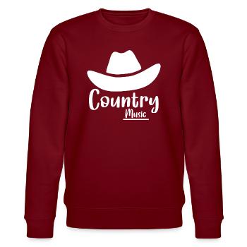 Country music - Stanley/Stella CHANGER Unisex Organic Sweatshirt - burgundy - Front - Nik (191cm) & Marisol (170cm)
