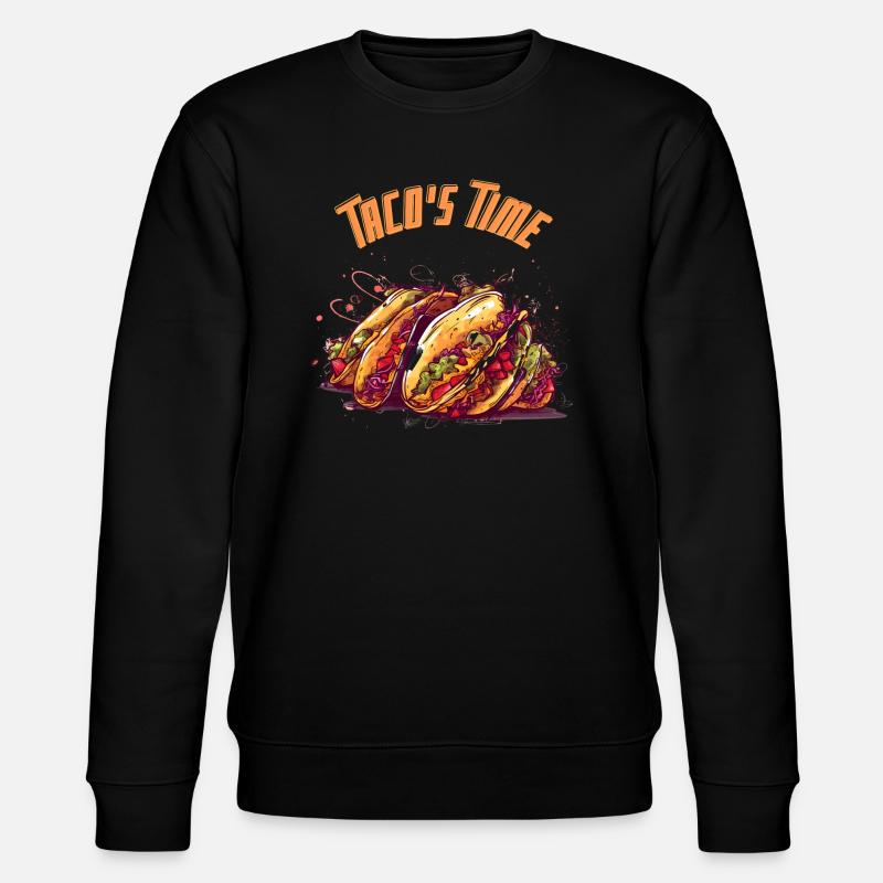 Tacos Zeit - Stanley/Stella Unisex Bio-Sweatshirt CHANGER  - Schwarz