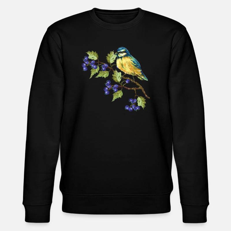 Bunter Vogel - Stanley/Stella Unisex Bio-Sweatshirt CHANGER  - Schwarz