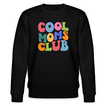 Cool Moms Club - Stanley/Stella Unisex Bio-Sweatshirt CHANGER  - Schwarz - Vorne - Nik (191cm) & Marisol (170cm)