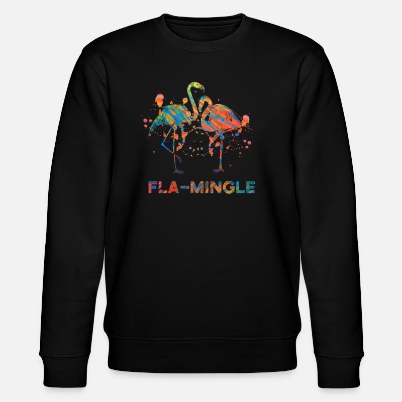 Flamingo Fla Mingle - Stanley/Stella Unisex Bio-Sweatshirt CHANGER  - Schwarz