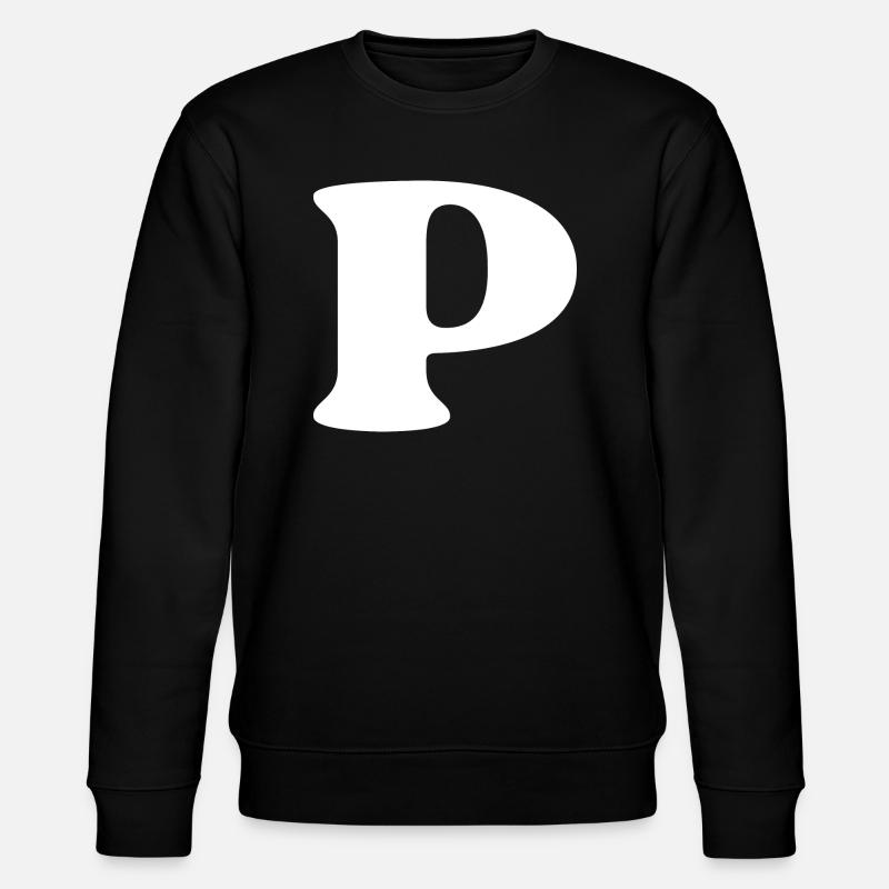 Buchstabe p - Stanley/Stella Unisex Bio-Sweatshirt CHANGER  - Schwarz