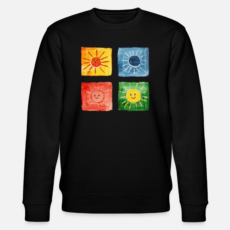 bunte Sonnen - Stanley/Stella Unisex Bio-Sweatshirt CHANGER  - Schwarz