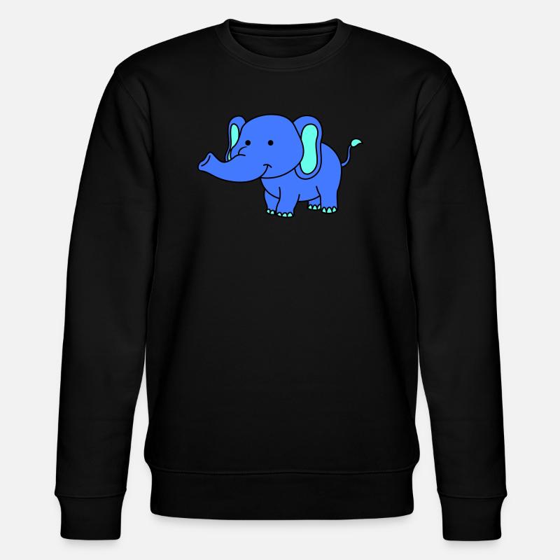 elefant - Stanley/Stella Unisex Bio-Sweatshirt CHANGER  - Schwarz