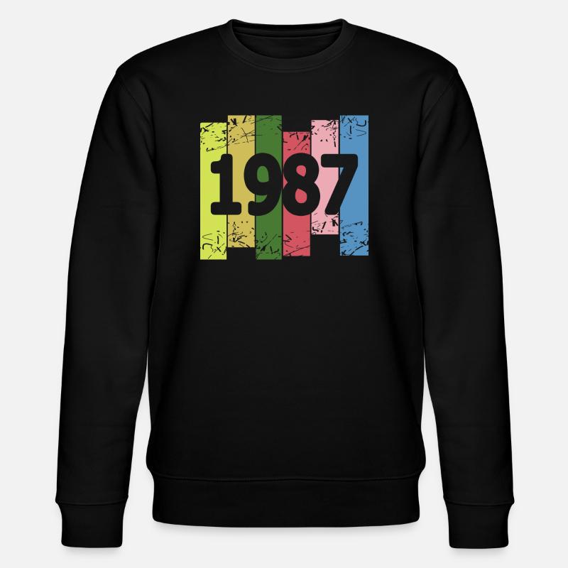 Lustig 1987 - Stanley/Stella Unisex Bio-Sweatshirt CHANGER  - Schwarz
