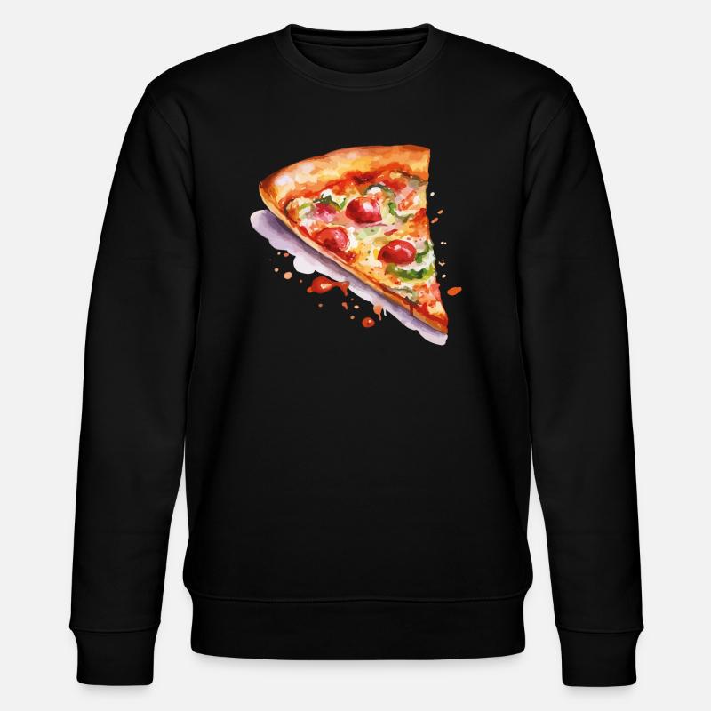 pizza - Stanley/Stella CHANGER Unisex Organic Sweatshirt - black