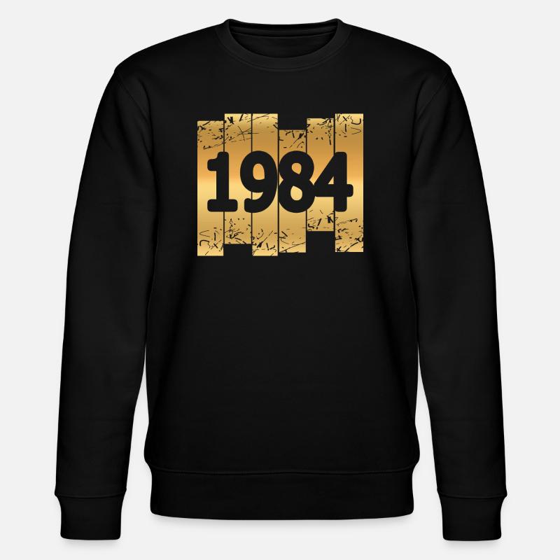 Goldfarben 1984 - Stanley/Stella Unisex Bio-Sweatshirt CHANGER  - Schwarz