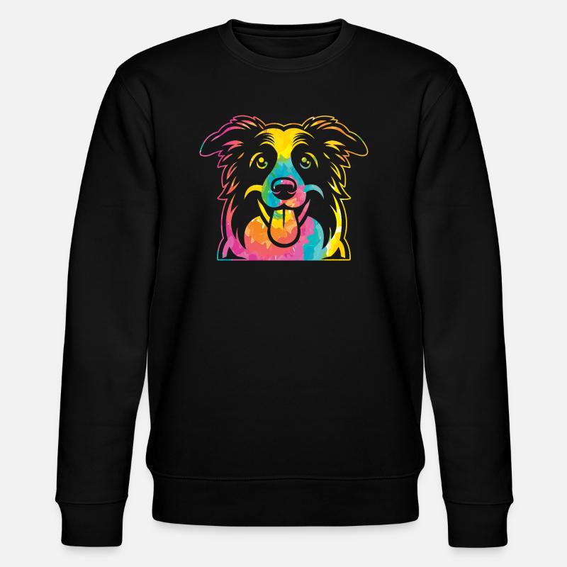 Border Collie - Stanley/Stella Unisex Bio-Sweatshirt CHANGER  - Schwarz