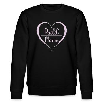 Pudel Mama Herz - Stanley/Stella Unisex Bio-Sweatshirt CHANGER  - Schwarz - Vorne - Nik (191cm) & Marisol (170cm)