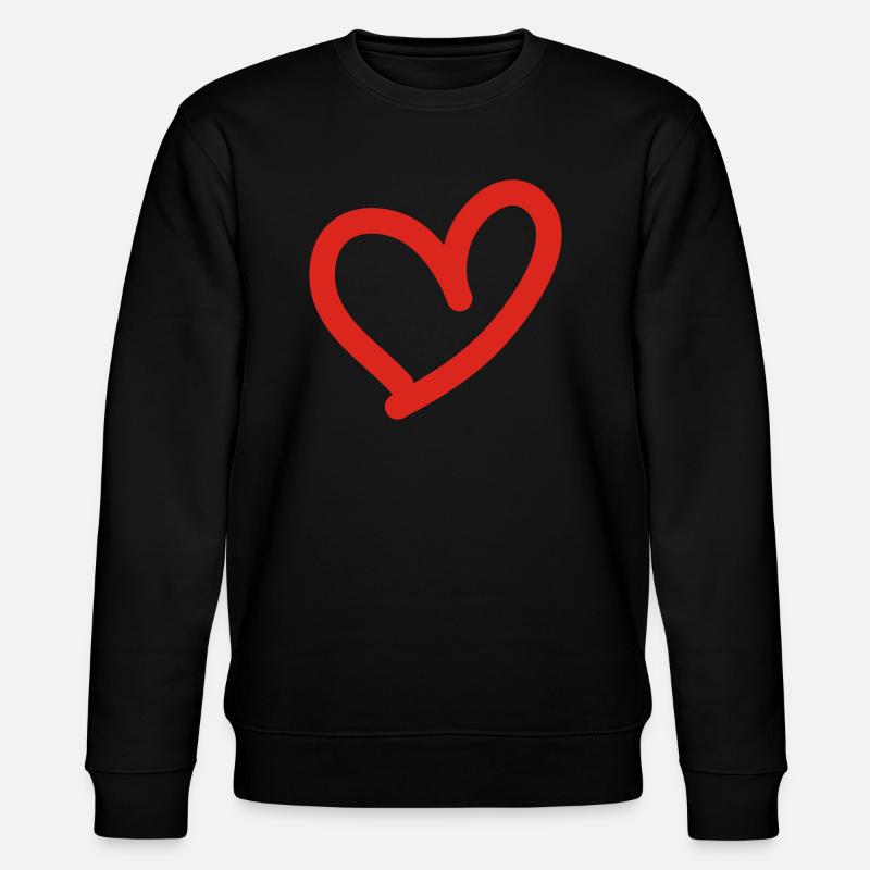 Herz- - Stanley/Stella Unisex Bio-Sweatshirt CHANGER  - Schwarz