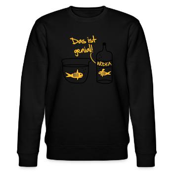 Goldfish vodka Design - Stanley/Stella CHANGER Unisex Organic Sweatshirt - black - Front - Nik (191cm) & Marisol (170cm)
