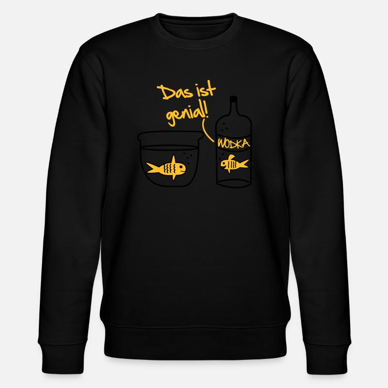 Goldfisch Wodka Design - Stanley/Stella Unisex Bio-Sweatshirt CHANGER  - Schwarz