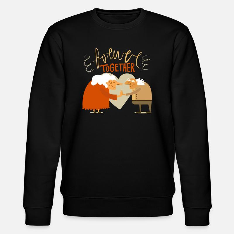 Große Eltern - Stanley/Stella Unisex Bio-Sweatshirt CHANGER  - Schwarz