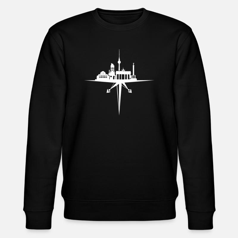 Berlin skyline compass - Stanley/Stella CHANGER Unisex Organic Sweatshirt - black