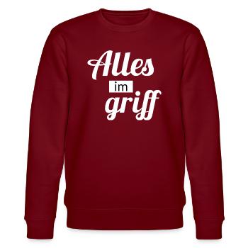 Alles im griff lustige sprüche - Stanley/Stella Unisex Bio-Sweatshirt CHANGER  - Burgunderrot - Vorne - Nik (191cm) & Marisol (170cm)