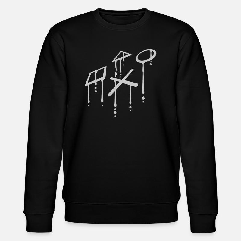 Graffiti Konsole Symbole Nerd - Stanley/Stella Unisex Bio-Sweatshirt CHANGER  - Schwarz