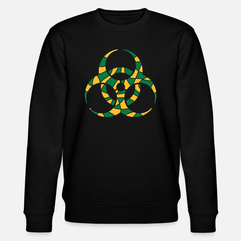 Symbol Biohazard Risse Design - Stanley/Stella Unisex Bio-Sweatshirt CHANGER  - Schwarz