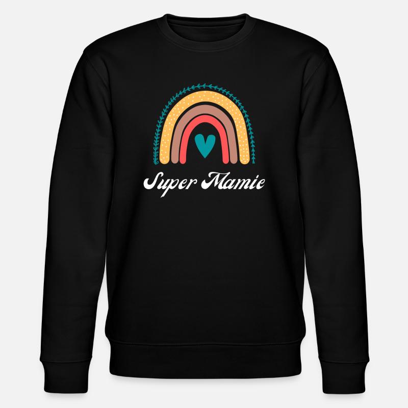 Super Oma - Stanley/Stella Unisex Bio-Sweatshirt CHANGER  - Schwarz