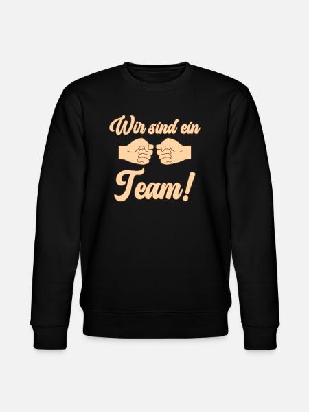 Wir sind ein Team - Stanley/Stella Unisex Bio-Sweatshirt CHANGER - Schwarz