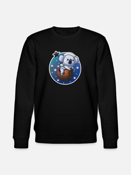 Koala Astronaut - Stanley/Stella CHANGER Unisex Organic Sweatshirt - black